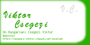viktor csegezi business card